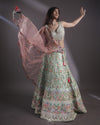 Pale Sea Green Lehenga Set with Embroidery