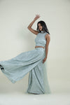 Myrtle Blue Embroidery Sharara