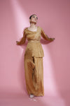 Copper Gold Embroidery Sharara