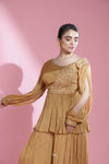 Copper Gold Embroidery Sharara