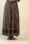Deep Coffee Brown Everyday Kurti with Printed Ajrak Design