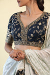 Dark Navy Blue Lehenga Set with Hand Embroidery