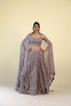 Mountbatten Pink Lehenga Set with Hand Embroidery