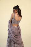 Mountbatten Pink Lehenga Set with Hand Embroidery