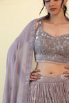 Mountbatten Pink Lehenga Set with Hand Embroidery