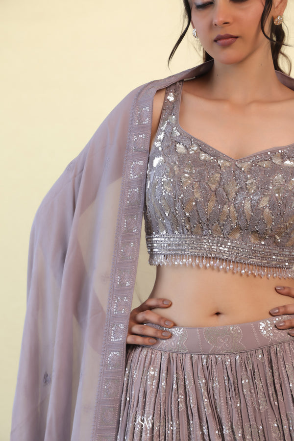 Mountbatten Pink Lehenga Set with Hand Embroidery