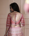 Light Pink Bridal Lehenga Set with Hand Embroidery