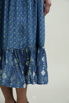 Sea Blue Printed Kurti with Floral Design
