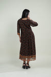 Classic Black Kurti with Floral Design