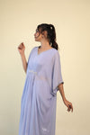 Pastel Purple Indo Western Dress with Hand Embroidery