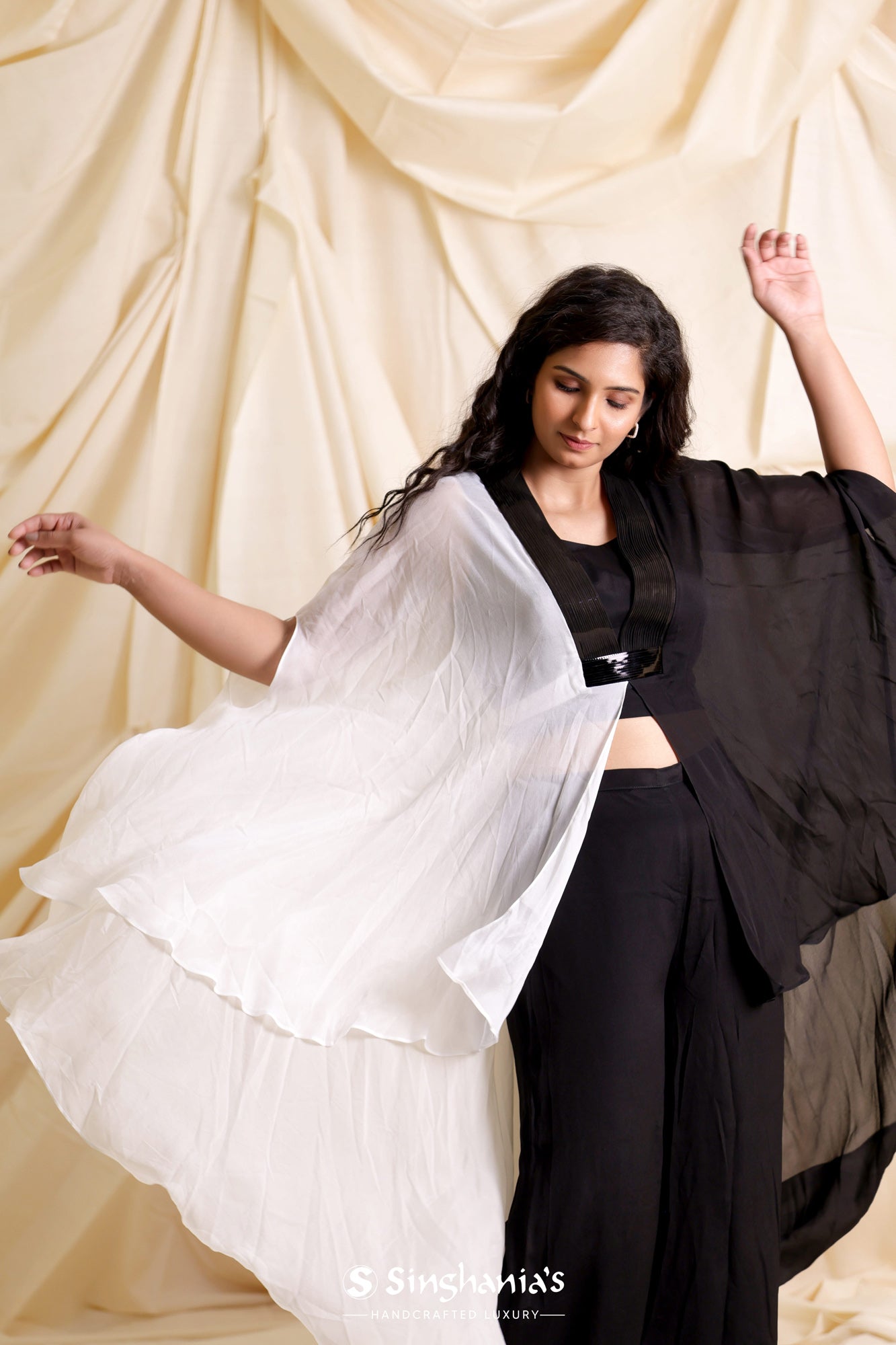 Dual Colour Plain Indo Western Set
