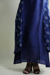 Royal Blue Printed Jacket Kurti with Bandhani Design