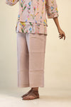 Champagne Pink Printed Co-ord Set With Floral Design