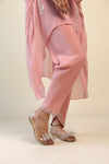 Baby Pink Indo Western Dress with Hand Embroidery