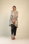 Pastel White Indo Western Dress
