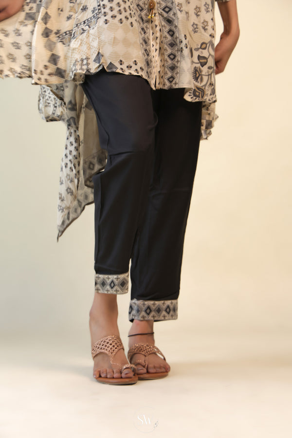 Pastel White Indo Western Dress