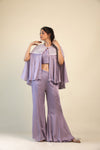Mauve Purple Indo Western Set