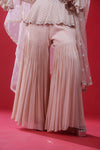 Pastel Peach Handcrafted Sharara Set