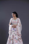 Pastel Baby Pink Embroidered Bridal Lehenga Set