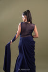 Navy Blue Embellished Gown