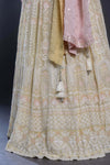Pastel Yellow Embroidered Lehenga Set