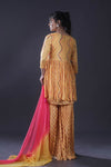 Sunset Yellow Printed Sharara Set