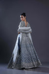 Deep Royal Blue Embroidered Bridal Lehenga Set