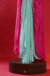 Blue And Pink Indo-Western Dress Set