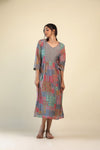 Carolina Plum Everyday Kurti With Hand Embroidery
