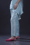 Cool Blue Embroidered Co-Ord Set