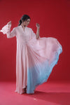 Pastel Cameo Pink Embroidered Indo Western Set
