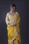 Sunshine Yellow Handcrafted Sharara Set