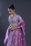 Orchid Purple Embroidered Bridal Lehenga Set