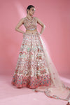 Ivory White Lehenga Set With Hand Embroidery
