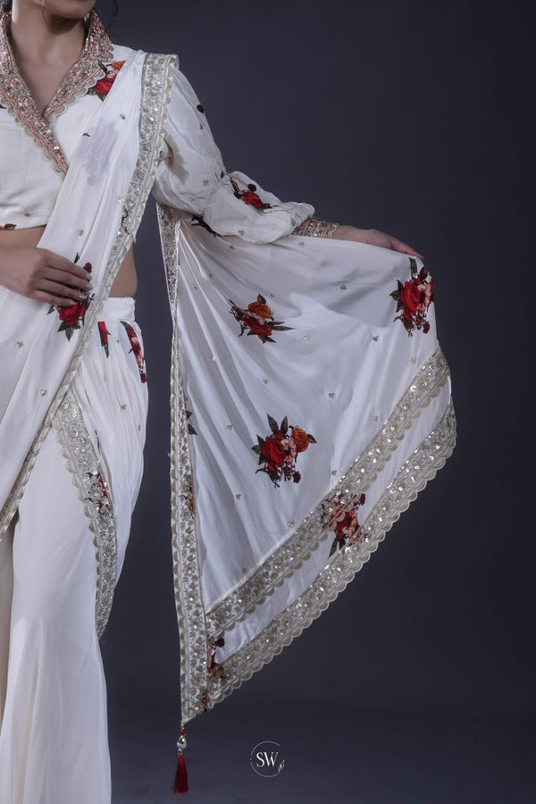 Vista White Indo Western Set