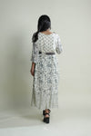 Peppermint White Printed Kurti With Floral Pattern
