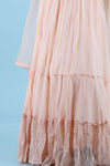 Pastel Baby Pink Floral Embroidered Georgette Gown